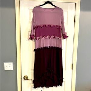 NWOT Elegant Ruffled Purple Dress